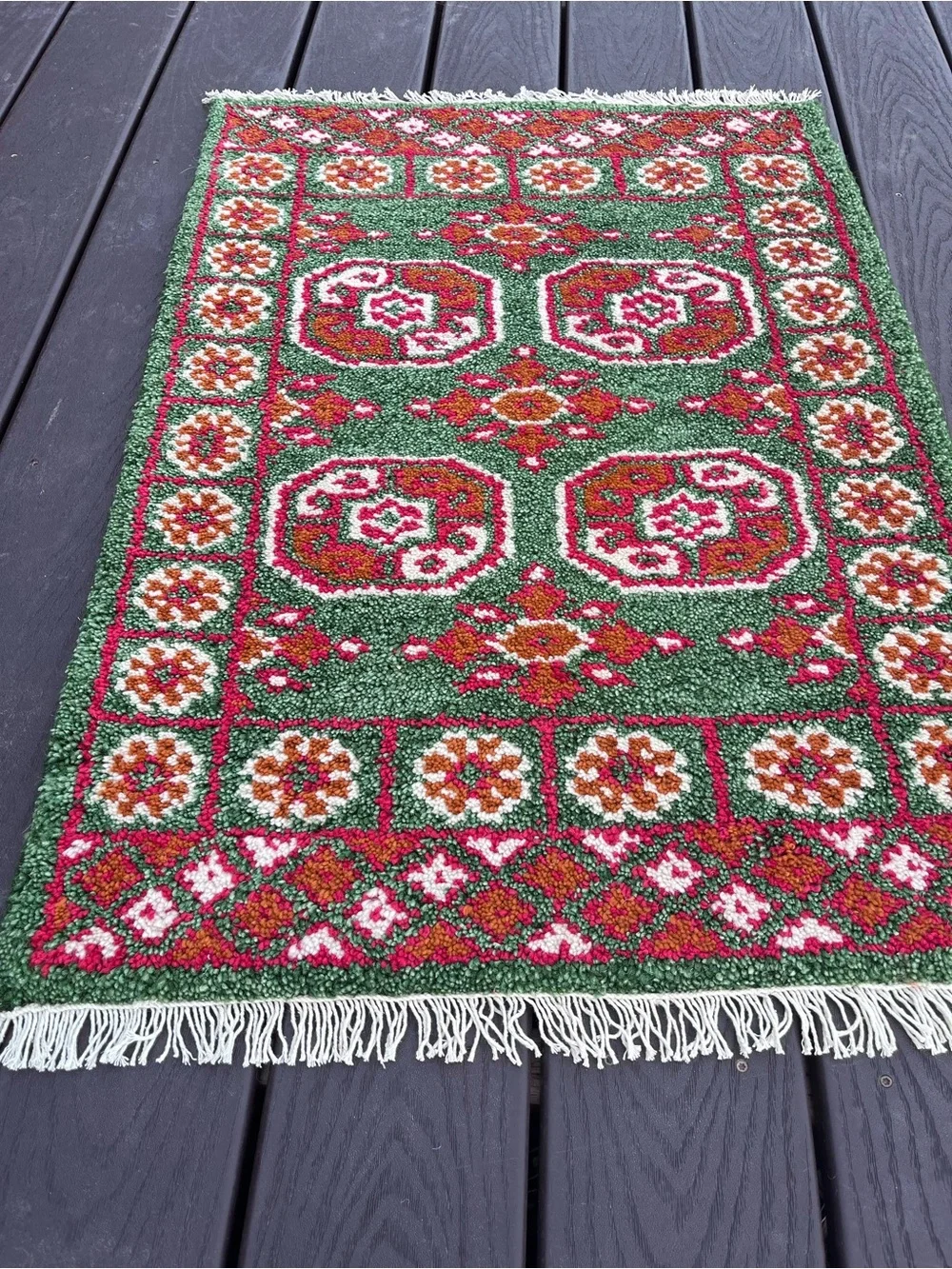Vintage-Inspired Christmas Oushak Accent Rug - NWOT